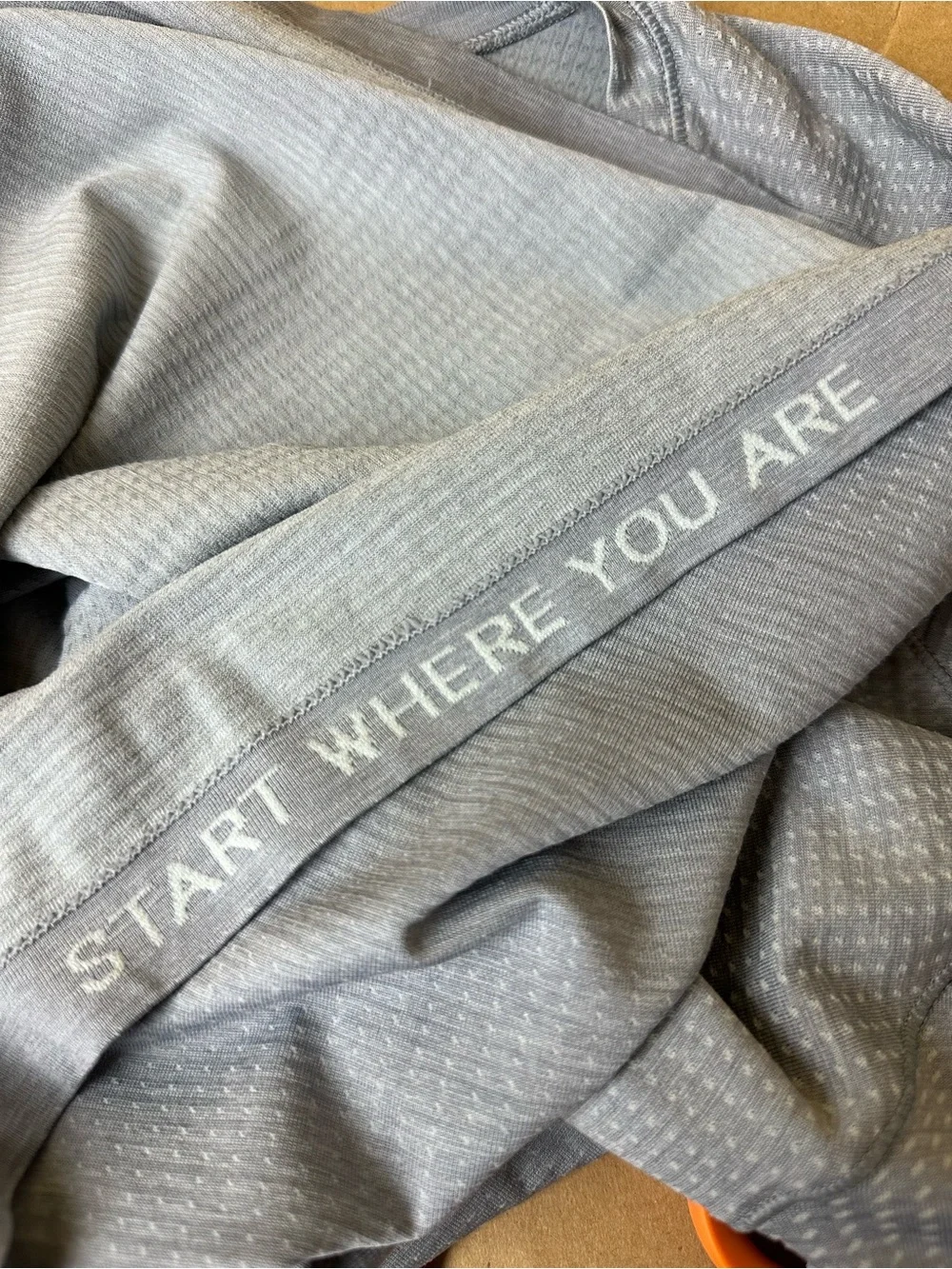 lululemon athletica Men's “Start Where You Are” Light Blue Performance Tee